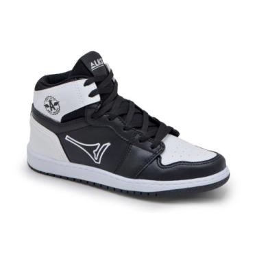 Imagem de Tênis Bota Cano Alto Masculino Feminino Academia Basquete Alks, Preto,