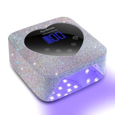 Imagem de Lâmpada de unhas LED UV Ayshone 72W recarregável sem fio