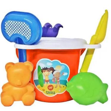 Imagem de Balde de Praia Calesita Laranja 3004