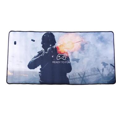 Imagem de Mousepad Gamer Speed Temático Extra Grande Teclado Borda Premium 3mm -