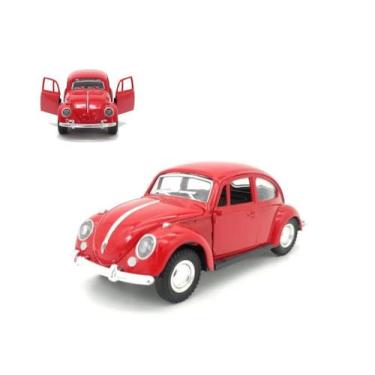 Imagem de Brinquedo Mini Fusca Carrinho Fricção Abre Porta Vermelho - Import