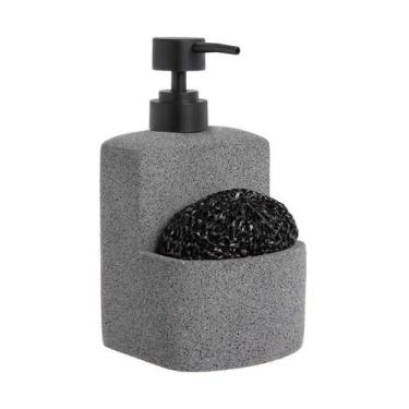 Imagem de Jogo de Porta Detergente com Esponja Euforia Grain 2 Peças Home Style,