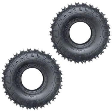 Imagem de Kit Pneu Aro 4 4.10/3.50 x 4 4 Lonas com Cravos para Quadriciclo 2 Uni