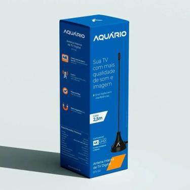 Imagem de Antena Interna TV Digital Aquario DTV-50 4K HDTV Cabo 2,5m - Aquário