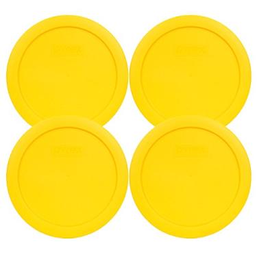 Imagem de Tampa de armazenamento amarelo para tigelas de vidro Pyrex 7201-PC 4 xícaras (4, amarelo)