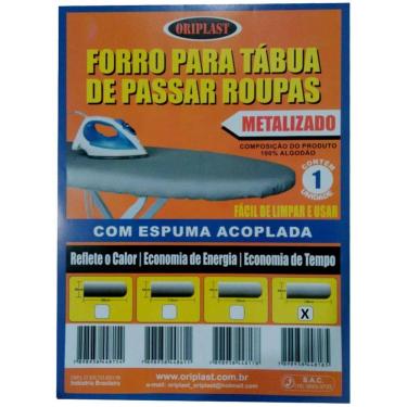 Imagem de Capa / Forro Para Tábua De Passar Roupa Com Cordão 138x46cm Metalizado