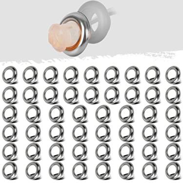 Imagem de Bisel redondo de aço inoxidável de 1,9 cm da Partsam para luzes de marcador de 1,9 cm e todos os marcadores de luz redondos de 3/4 polegadas (pacote com 50)