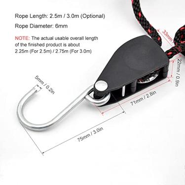 Imagem de Tingpai 2 peças de caiaque ti s de amar ção cat ca polia co as ajustáveis ide carga de t balho até 299,8 lib s pa caiaque canoa barco