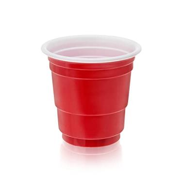 Imagem de True Copos de shot para festa Red Cup, copo de shot de 43 ml, copos descartáveis, copos de festa vermelhos, plástico, vermelho, conjunto de 20