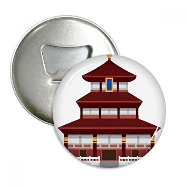 Imagem de China Arquitetura Temple Marco Padrão Abridor de Garrafas Imã de Geladeira Emblema Multifuncional