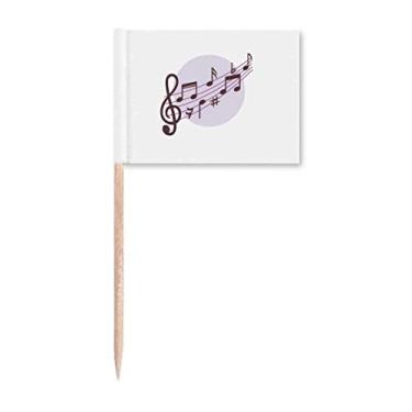 Imagem de Notas musicais em forma redonda com flappg marcadores para decoração de festa