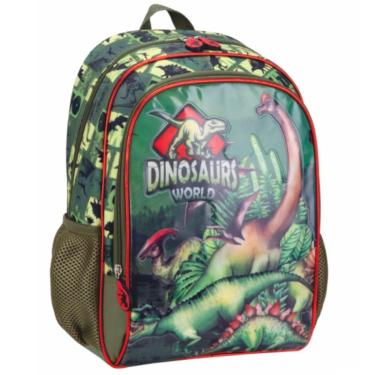 Imagem de Mochila Infantil Dinossauro Dino World Escolar Resistente Costas Alças Tam G