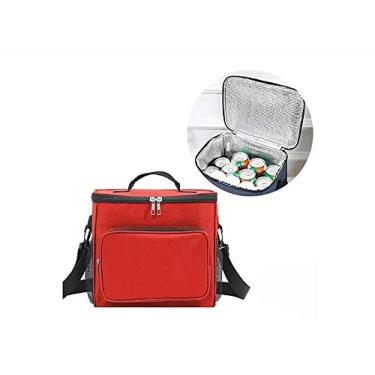 Imagem de Bolsa Térmica 10 Litros Para Academia Fitness Lanche Bebida Viagem (vermelha)
