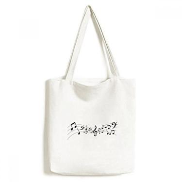 Imagem de Bolsa de lona Dancg Music 5-le Staff bolsa de compras casual bolsa de mão