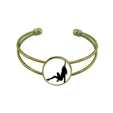 Imagem de Bracelete retrô de dança e desempenho de cachimbo joia de punho aberto