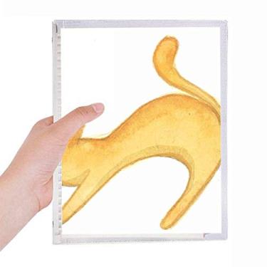 Imagem de Caderno de aquarela com desenho de gato laranja Miaoji