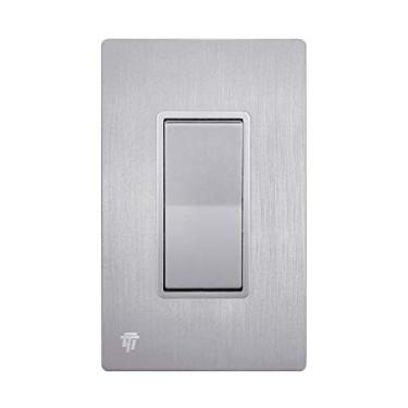 Imagem de (Single Pole, 1, Brushed Silver) - ENERLITES Elite Series Decorator Light Switch with Brushed Screwless Wall Plate, Single Pole, 3 Wire, Grounding Screw, Residential Grade, 15A 120V, UL Listed, 91150-SVWBP, Silver with Wall Plate