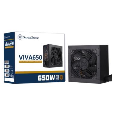 Imagem de Fonte 650W SilverStone Viva 650 - PFC Ativo - Eficiência 80% - 80 PLUS® Bronze - SST-VA650-B