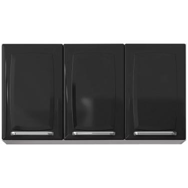 Imagem de Armário Aéreo Triplo Itatiaia Luce com 3 Portas e 2 Prateleiras - 105cm de largura
