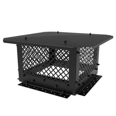 Imagem de Hahaemall Tampa de chaminé, capa de chaminé de 35,5 x 35,56 cm, tampas de chuva de chaminé, tampas de chaminé de lareira para fora para caber nos tamanhos existentes de ladrilhos de combustão de