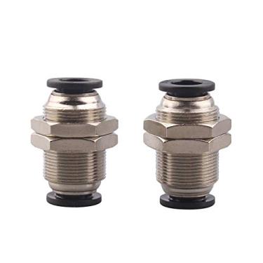 Imagem de DERPIPE Junção de anteparo de encaixe do tubo de 9,5 mm de diâmetro externo, rosca dupla (2 pacotes)