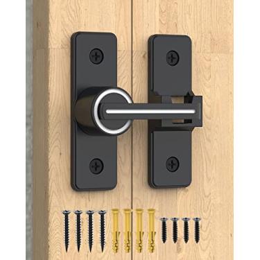 Imagem de Travas de portão, trava de segurança para porta de segurança, trava de porta de liga de alumínio resistente de 3,8 mm para porta aberta deslizante, cerca de madeira, porta de celeiro, galpão, garagem,