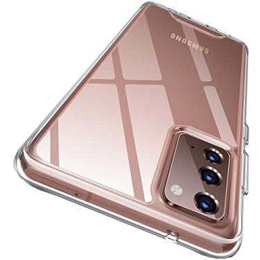 Imagem de Rayboen Capa para Samsung Galaxy Note 20, capa de celular transparente à prova de choque durável Slim Fit para Galaxy Note 20 5G com parte traseira rígida transparente resistente a arranhões e borda