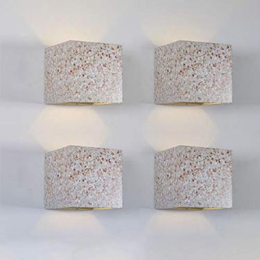 Imagem de Luminárias de parede externas com lanterna solar de parede, luminária de varanda vintage movida a energia solar, arandela de parede externa de alumínio fundido com cúpula de vidro fosco, luz