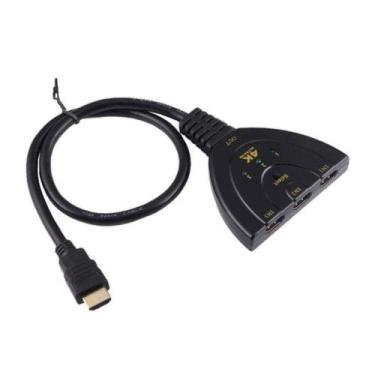 Imagem de Cabo Hub Switch HDMI 3 Portas em 1 4K - PONTO DO NERD