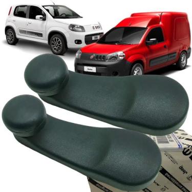 Imagem de Par Manivela do Vidro Original Uno Vivace 1.0 Evo 8v 2011 2012 2013 e 