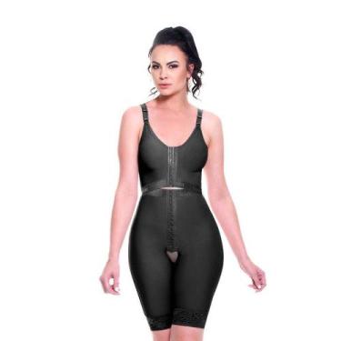 Imagem de Cinta BiPartida Cirúrgico Alça Fina Emana 84019A ModelleSkin, Preto, P