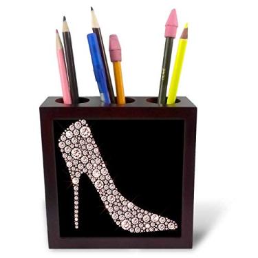 Imagem de 3dRose Suporte para caneta de azulejo, imagem glamourosa de joias de salto alto ilustração