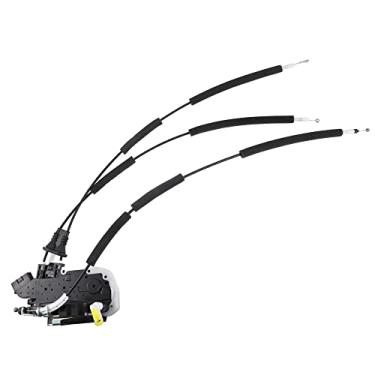 Imagem de X AUTOHAUX Atuador de trava de porta lateral do motorista dianteiro esquerdo com conjunto de cabo para Nissan Quest 3.5L V6 2011-2017 80501-1JA0A substituição de cabine dupla