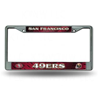 Imagem de Rico Industries Officially Licensed NFL Team Jersey Insert Chrome License Plate Frame - San Francisco 49ers