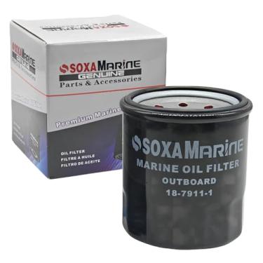 Imagem de SOXAMarine 5GH1344070 Filtro de óleo de manutenção para Yamaha para Honda e Tohatsu para Nissan 9,9 15 20 25 30 40 50 60 75 80 90 100 115 HP motor de popa 15400-PFB-007 3R0-07615-007 18-7 911-1