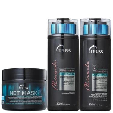 Imagem de Kit Truss Miracle - Shampoo 300ml + Condicionador 300ml + Net Mask 550