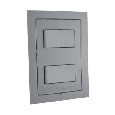 Imagem de Cj interruptor duplo simples 4x2 - dicompel ekron cinza