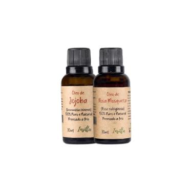 Imagem de Kit 01 Óleo de Rosa Mosqueta e 01 Óleo de JoJoba, 100% Naturais Prensados a Frio