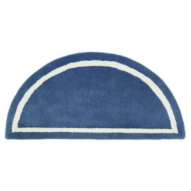 Imagem de Minuteman International Tapete meio redondo verdadeiro, azul