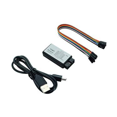 Imagem de Dispositivo de analisador de lógica USB DEVMO 24 MHz 8 CH 24 MHz 8 canais com anel de ferrovia EMI cabo USB UART IIC SPI Debug para Arduino ARM FPGA M100 SCM