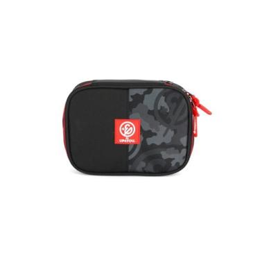 Imagem de Estojo Box Enaldinho Escolar 36 Elásticos Juvenil Meninos, Vermelho