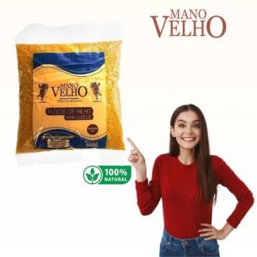 Imagem de Flóco de Milho para Cuscuz 100 Natural Não Transgênico Mano Velho