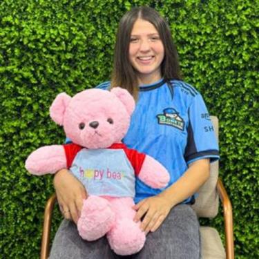 Imagem de Urso Pelúcia 55cm com Roupa Charmosa e Zíper - Presente - Toy King, Ro