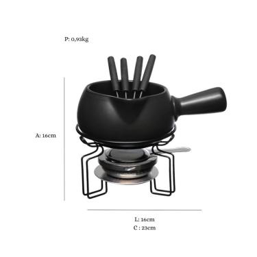 Imagem de Conjunto De Fondue Genebra Preto