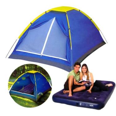 Imagem de Barraca Camping Mor Anti-Inseto 3 pessoas + Colchão inflável Casal C/B