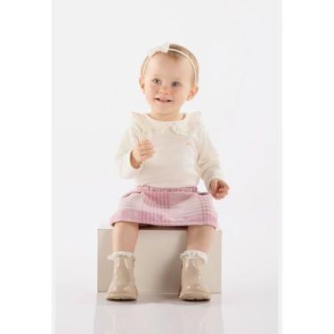 Imagem de Conjunto para Bebê Menina com Body em Suedine e Saia Xadrez Up Baby, O