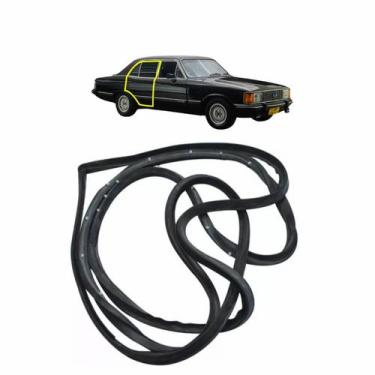 Imagem de Borracha Porta Traseira Opala 1980 A 1992 4 Portas - P&b, Lado Direito