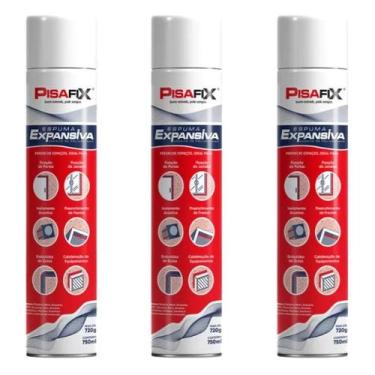 Imagem de Kit 3 Espumas Expansivas Pisafix 720g 750ml