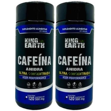 Imagem de Kit 2 Cafeína 240 Cápsulas - King Earth - Rei Terra