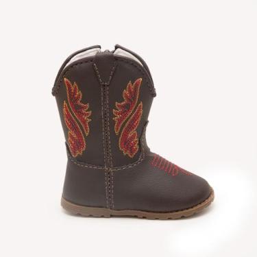 Imagem de Botinha Texana Infantil Sapatinho Bebê Menino Menina Cano Médio - Ubun